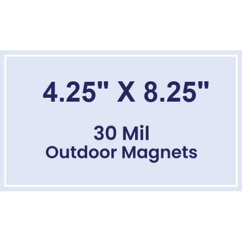 Magnet - 4.25x8.25 Square Corners - 30 Mil - Outdoor Safe