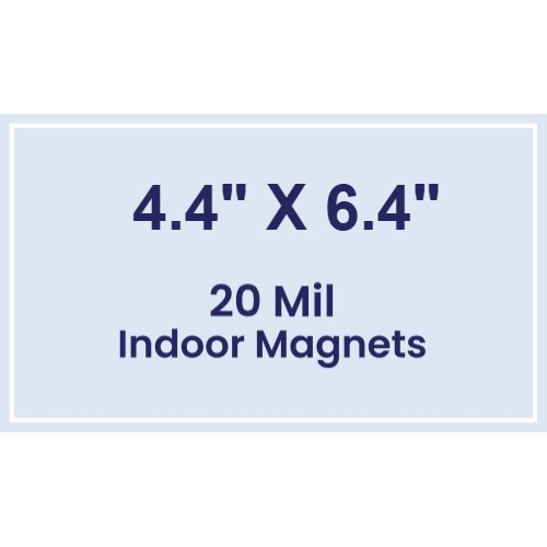 Magnet - 4.4x6.4 Square Corners - 20 Mil
