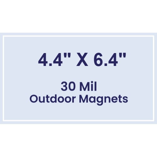 Magnet - 4.4x6.4 Square Corners - 30 Mil - Outdoor Safe