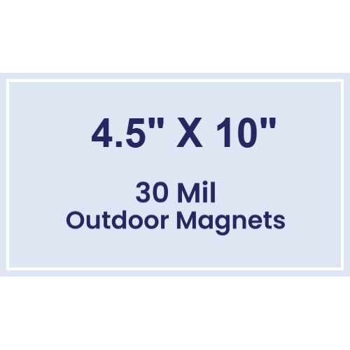 Magnet - 4.5x10 Square Corners - 30 Mil - Outdoor Safe