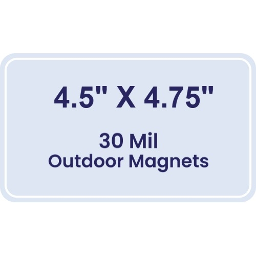Magnet - 4.5x4.75 Round Corners - 30 Mil - Outdoor Safe