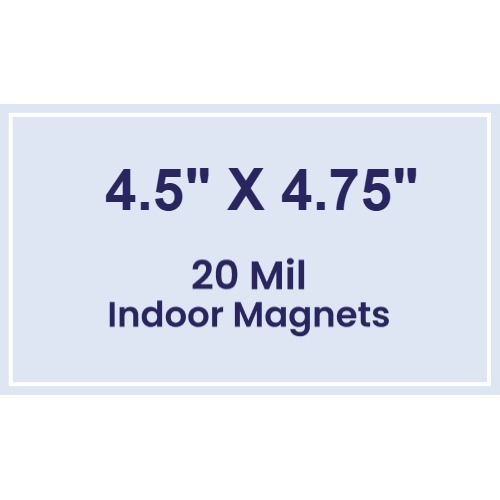 Magnet - 4.5x4.75 Square Corners - 20 Mil