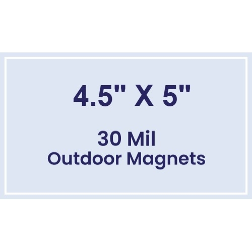 Magnet - 4.5x5 Square Corners - 30 Mil - Outdoor Safe
