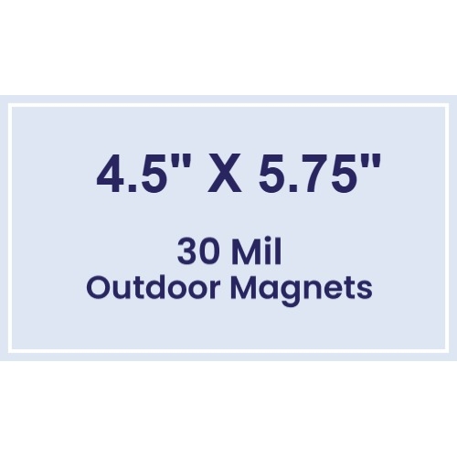 Magnet - 4.5x5.75 Square Corners - 30 Mil - Outdoor Safe