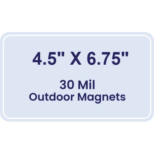Magnet - 4.5x6.75 Round Corners - 30 Mil - Outdoor Safe