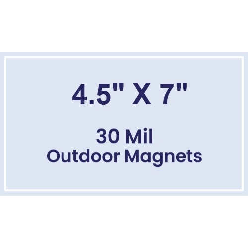 Magnet - 4.5x7 Square Corners - 30 Mil - Outdoor Safe