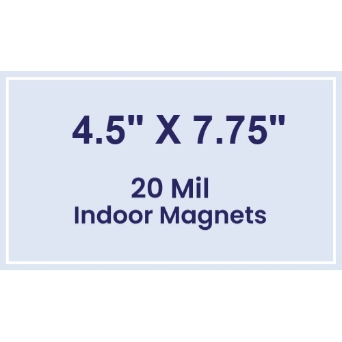 Magnet - 4.5x7.75 Square Corners - 20 mil