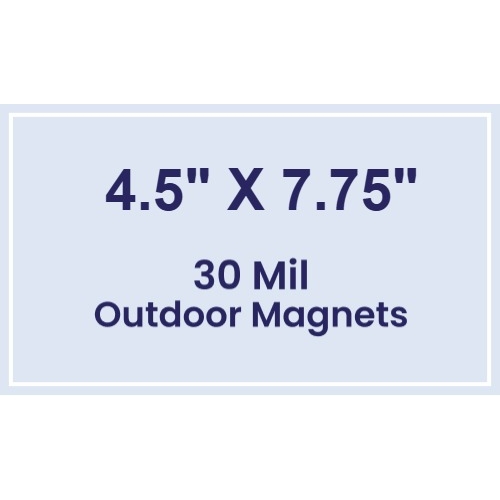 Magnet - 4.5x7.75 Square Corners - 30 Mil - Outdoor Safe