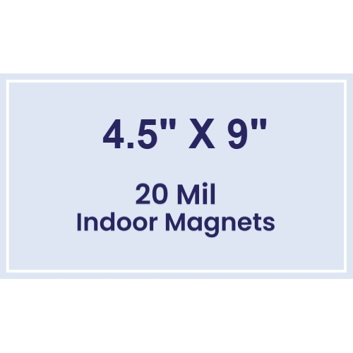 Magnet - 4.5x9 Square Corners - 20 mil