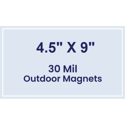 Magnet - 4.5x9 Square Corners - 30 Mil - Outdoor Safe