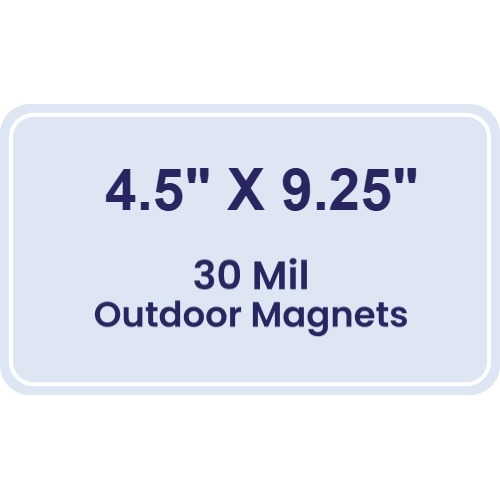 Magnet - 4.5x9.25 Round Corners - 30 Mil - Outdoor Safe