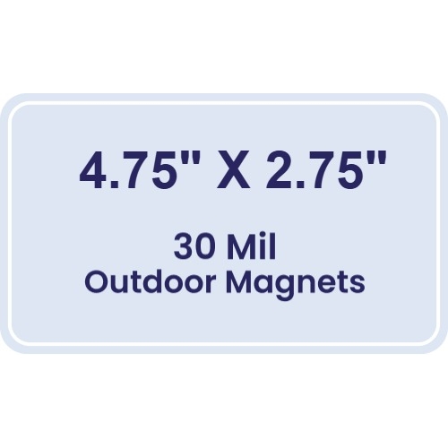 Magnet - 4.75x2.75 Round Corner - 30 Mil - Outdoor Safe