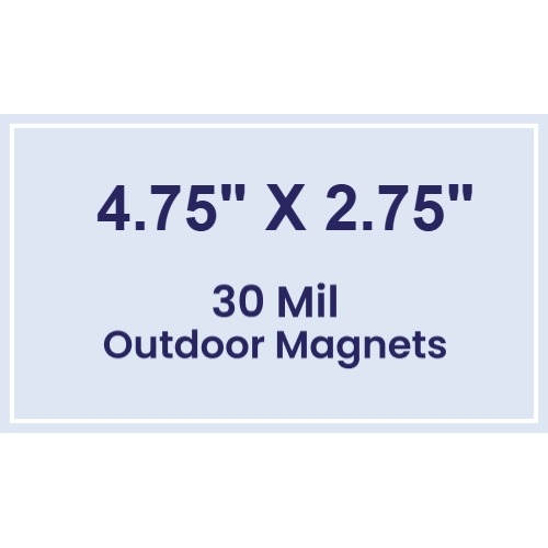Magnet - 4.75x2.75 Square Corners - 30 Mil - Outdoor Safe