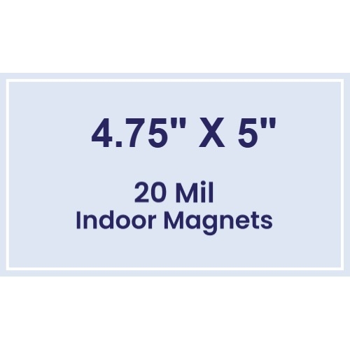Magnet - 4.75x5 Square Corners - 20 Mil