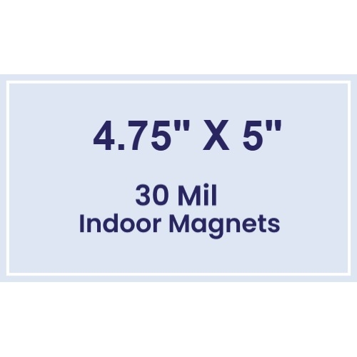 Magnet - 4.75x5 Square Corners - 30 Mil
