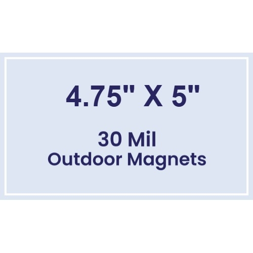 Magnet - 4.75x5 Square Corners - 30 Mil - Outdoor Safe