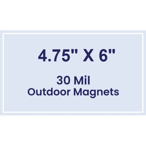 Magnet - 4.75x6 Square Corners - 30 Mil - Outdoor Safe