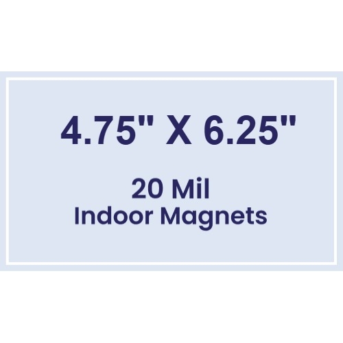 Magnet - 4.75x6.25 Square Corners - 20 Mil