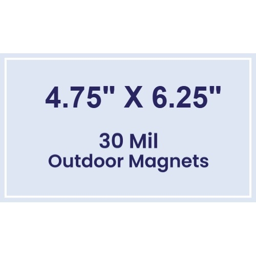 Magnet - 4.75x6.25 Square Corners - 30 Mil - Outdoor Safe