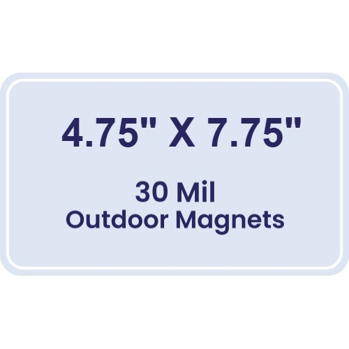 Magnet - 4.75x7.75 Round Corners - 30 Mil - Outdoor Safe
