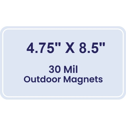 Magnet - 4.75x8.5 Round Corners - 30 Mil - Outdoor Safe