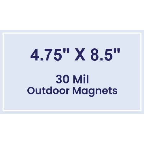 Magnet - 4.75x8.5 Square Corners - 30 Mil - Outdoor Safe