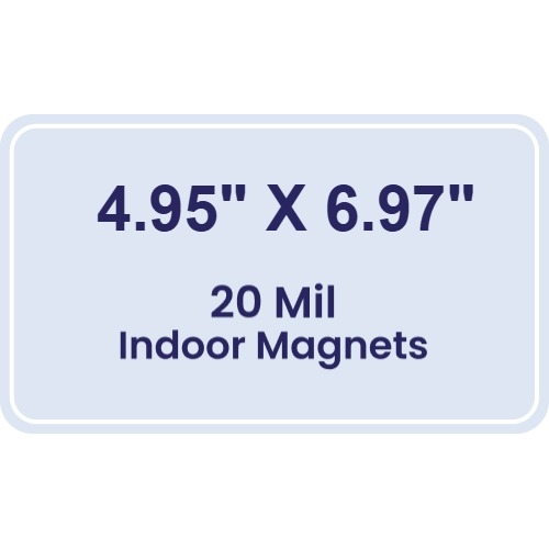 Magnet - 4.95x6.97 Round Corners - 20 Mil