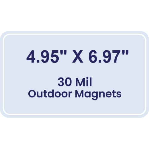 Magnet - 4.95x6.97 Round Corners - 30 Mil - Outdoor Safe