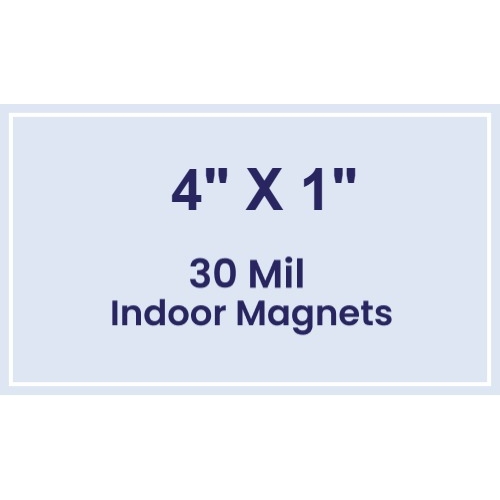 Magnet - 4x1 Square Corners - 30 Mil