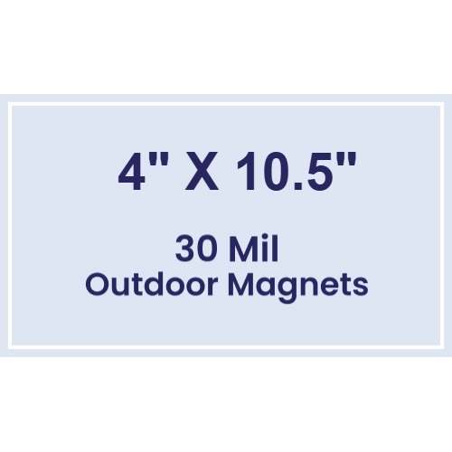 Magnet - 4x10.5 Square Corners - 30 Mil - Outdoor Safe