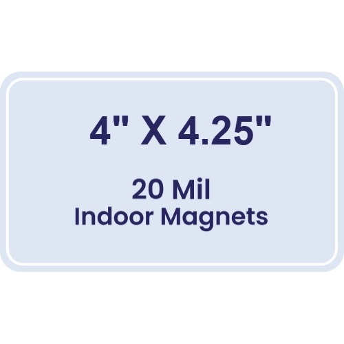 Magnet - 4x4.25 Round Corners - 20 Mil