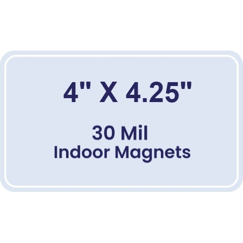 Magnet - 4x4.25 Round Corners - 30 Mil