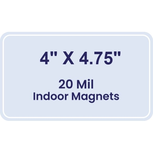 Magnet - 4x4.75 Round Corners - 20 mil