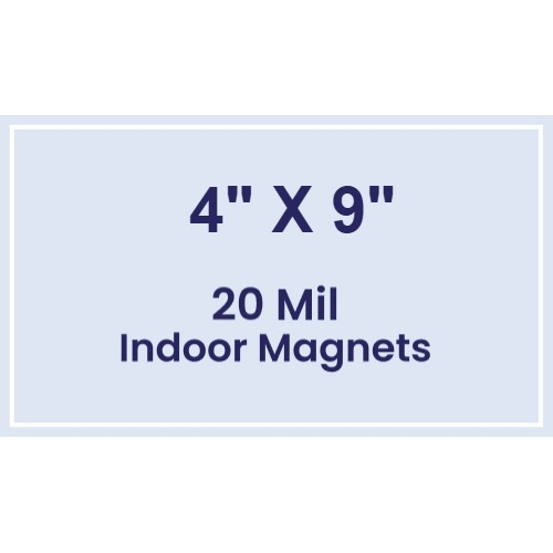 Magnet - 4x9 Square Corners - 20 mil