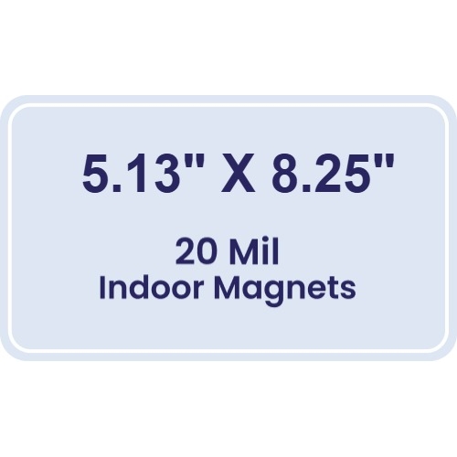 Magnet - 5.13x8.25 Round Corners - 20 mil