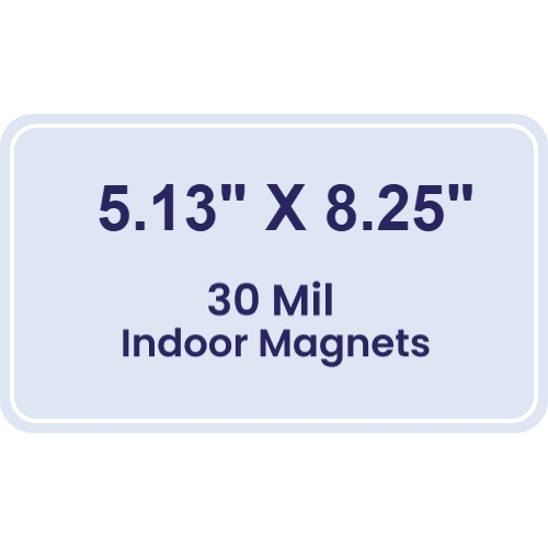 Magnet - 5.13x8.25 Round Corners - 30 Mil