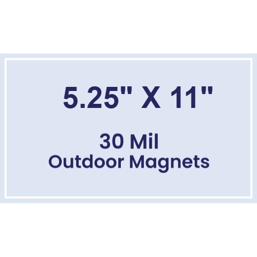 Magnet - 5.25x11 Square Corners - 30 Mil - Outdoor Safe