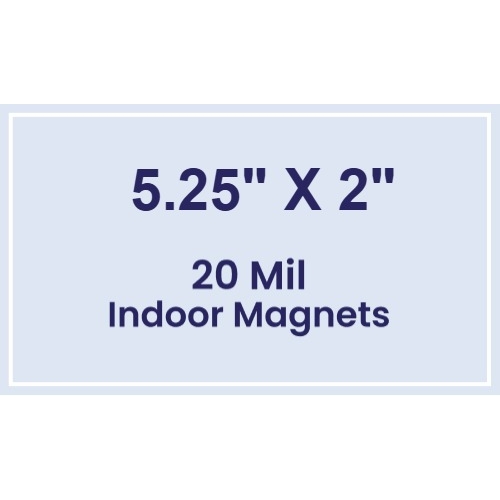 Magnet - 5.25x2 Square Corners - 20 Mil
