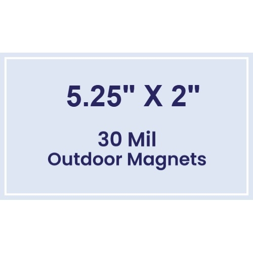 Magnet - 5.25x2 Square Corners - 30 Mil - Outdoor Safe