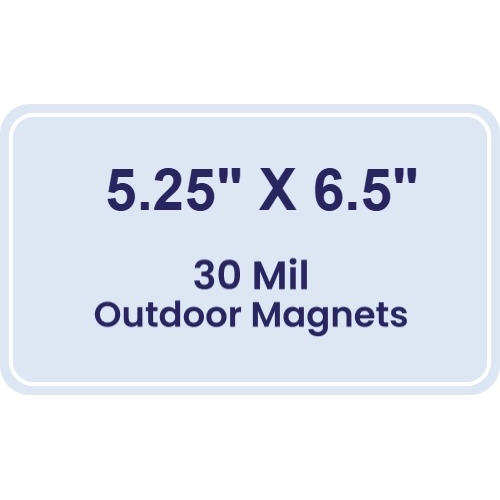 Magnet - 5.25x6.5 Round Corners - 30 Mil - Outdoor Safe