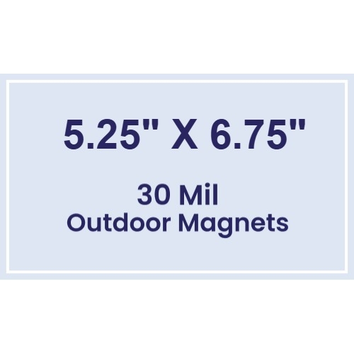 Magnet - 5.25x6.75 Square Corners - 30 Mil - Outdoor Safe