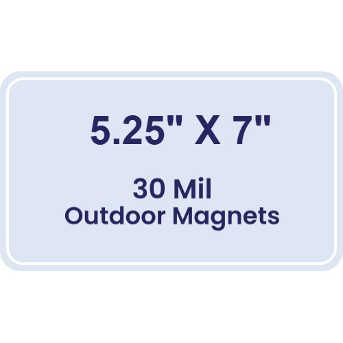 Magnet - 5.25x7 Round Corners - 30 Mil - Outdoor Safe