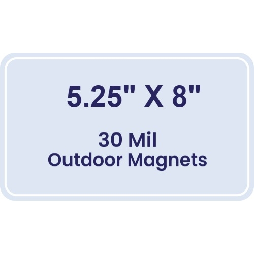 Magnet - 5.25x8 Round Corners - 30 Mil - Outdoor Safe