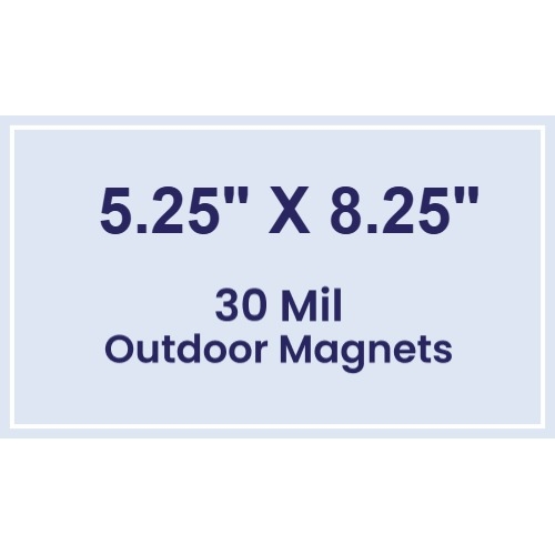 Magnet - 5.25x8.25 Square Corners - 30 Mil - Outdoor Safe