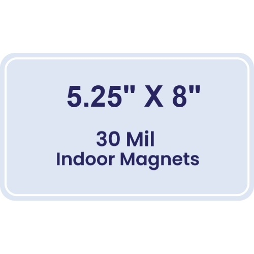 Magnet - 5.25x8 Round Corners - 30 Mil