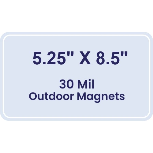 Magnet - 5.25x8.5 Round Corners - 30 Mil - Outdoor Safe