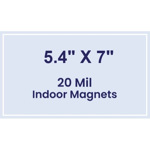 Magnet - 5.4x7 Square Corners - 20 mil