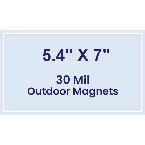 Magnet - 5.4x7 Square Corners - 30 Mil - Outdoor Safe