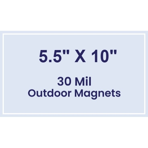 Magnet - 5.5x10 Square Corners - 30 Mil - Outdoor Safe