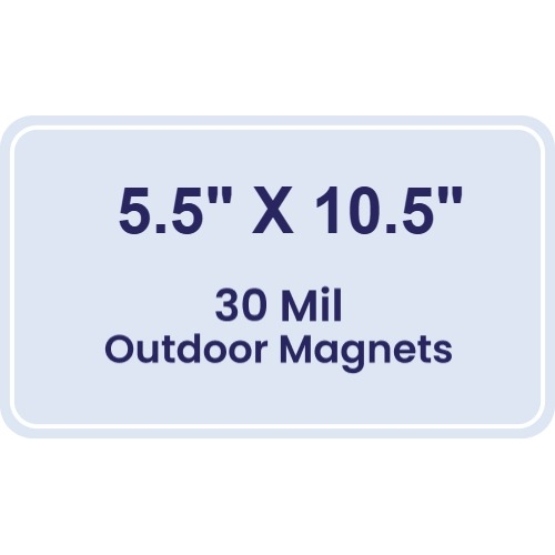 Magnet - 5.5x10.5 Round Corners - 30 Mil - Outdoor Safe